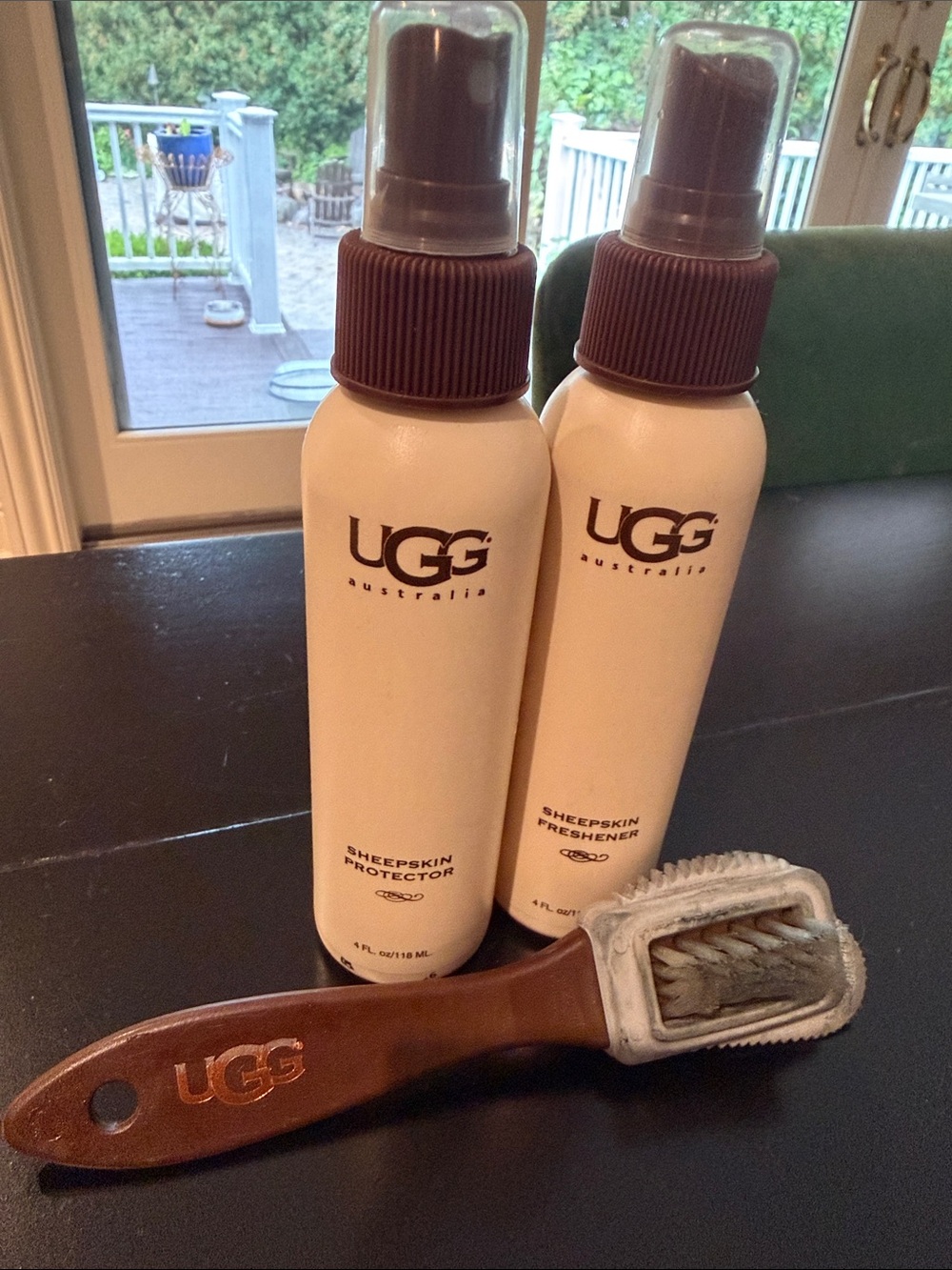 UGG Sheepskin Protector & Freshener Spray Set in White and Brown